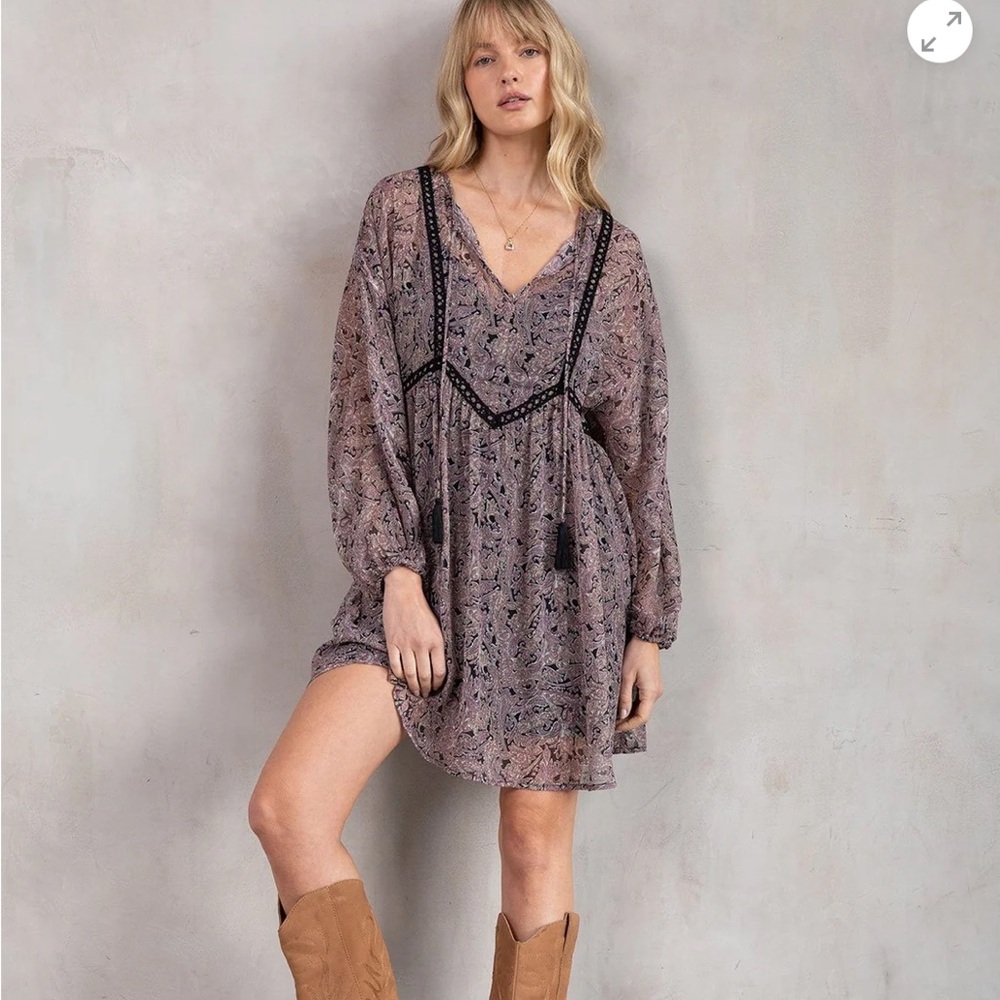 Libby Paisley Mini Dress